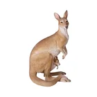 Lifelike outdoor garden decorative animal figurine fiberglass resin kangaroo statue