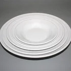 Customized hotel plate melamine white dinnerware set
