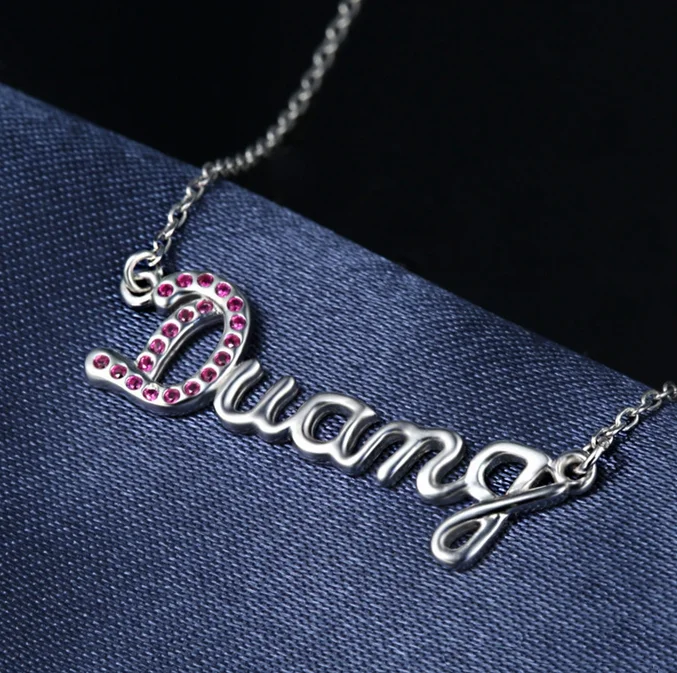 Personalized Customized 925 Sterling Silver Any Letter Name Necklace inlay zircon, Silver;gold
Personalized Customized 925 Sterling Silver Any Letter Name Necklace inlay zircon, Silver;gold