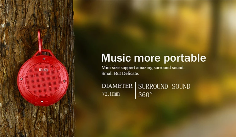 MIFA F10 Outdoor Wireless Bluetooth 4.0 Stereo Portable Speaker Built-in mic Shock Resistance IPX6 Waterproof Speaker with Bass - ANKUX.COM