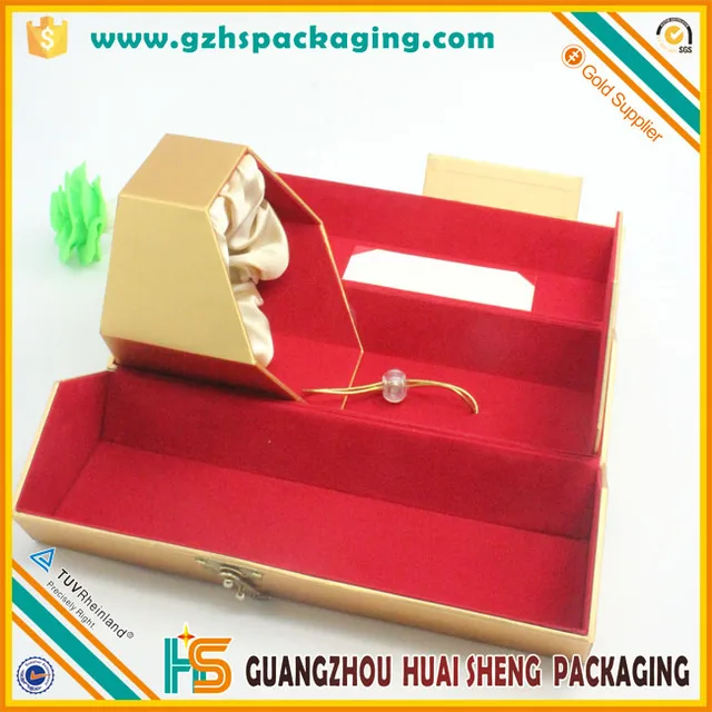 rigid cardboard custom hexagon luxury finished wine bottle box