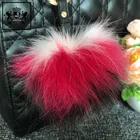 Wholesale Colors 10 Cm Faux Fur Pom Pom Fluffy Ball Keychain Custom