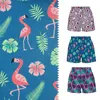 High-quality cooperative manufacturer flamingo printing men's beach short fabric