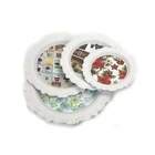 Popular new producing children lap christmas tree shape round plastic tray
