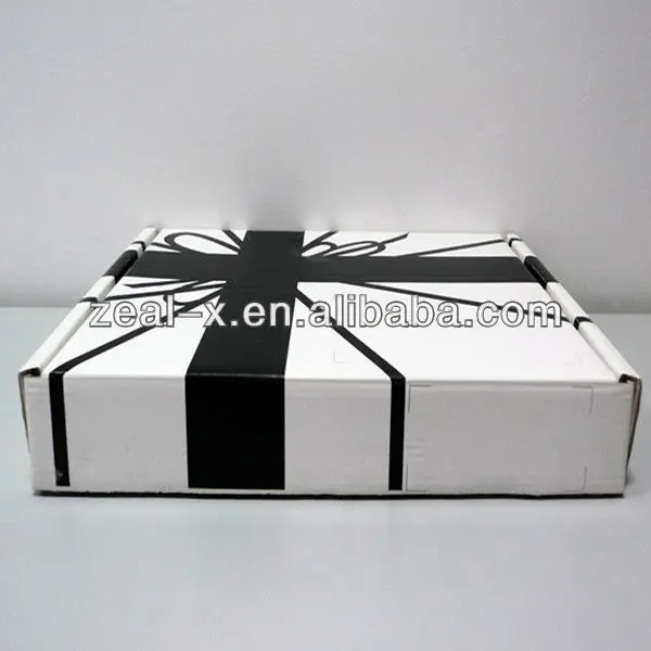 new design corrugated flat folding gift clothes box packaging