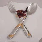 2 pcs spoon and fork stainless steel/royal stainless steel cutlery set/gold cutlery set stainless steel