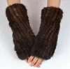 newest rabbit fur lined leather gloves/winter leather fur gloves/billiard cue pool stick snooker