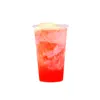 16oz Custom Printed Disposable Frosted Molding Clear Plastic Cup Used For Drinking Bubble Tea