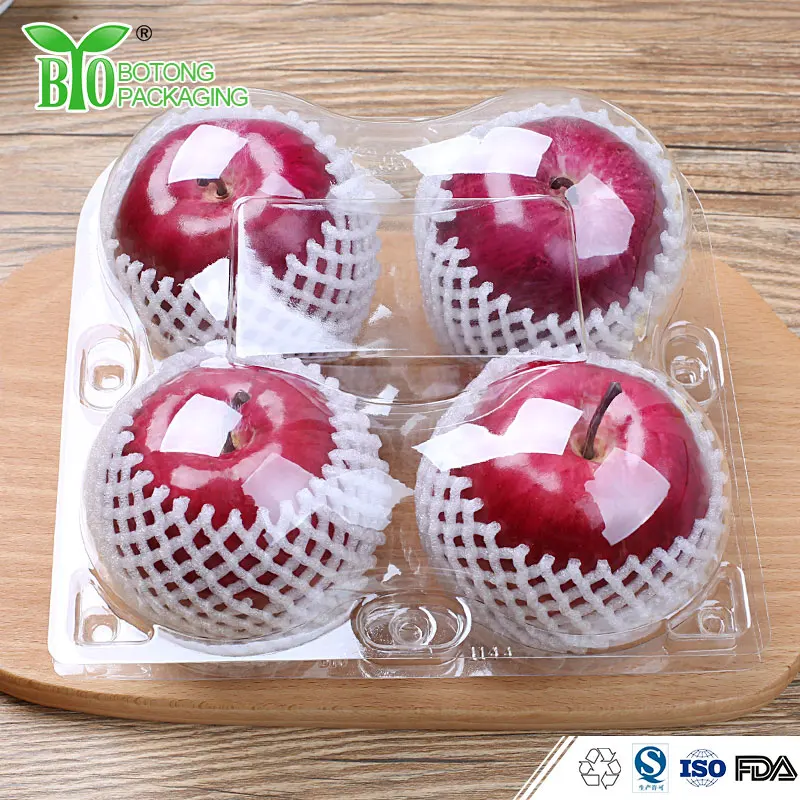 Clear Plastic Fruit Apple Packing Box 