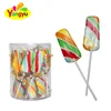 Color Strip Hard Lollipop Candy With Fruity Flavor