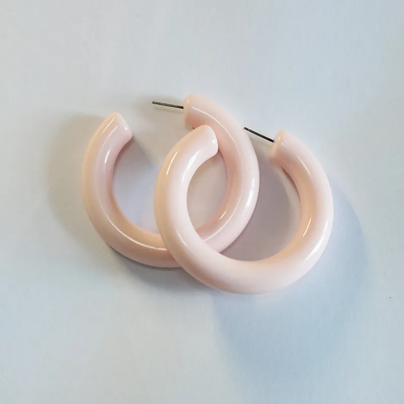 Large C Shape Hoop Earrings 5.5 CM Transparent Green Acrylic Resin Thick Round Circle Hoop Earrings, Multi color
Large C Shape Hoop Earrings 5.5 CM Transparent Green Acrylic Resin Thick Round Circle Hoop Earrings, Multi color