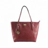 2018 vintage style crocodile pattern real genuine leather women handbags shoulder bags^