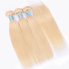 Wholesale Cuticle Aligned Virgin Hair Vendors Raw Chinese Human Hair Bundle With Closure