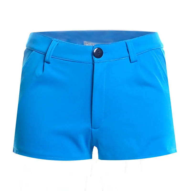 2015 New arrivals summer style women shorts candy color large size casual pants elastic waist solid color zipper fashion shorts