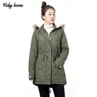 High quality ladies winter casual warm hooded jacket