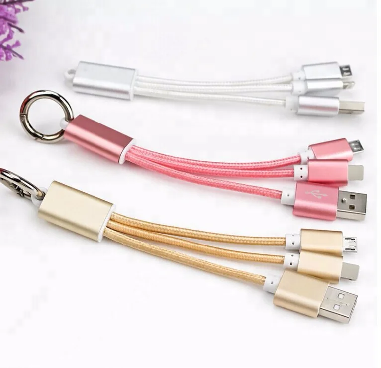 Shenzhen Factory Wholesales 3 in 1 gold pink silver keychain usb charging cable, Silver;gold;pink & oem
Shenzhen Factory Wholesales 3 in 1 gold pink silver keychain usb charging cable, Silver;gold;pink & oem