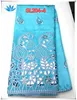 GL204-4 embroidery raw silk fabric /African george lace with stones /georege wrapper for dresses