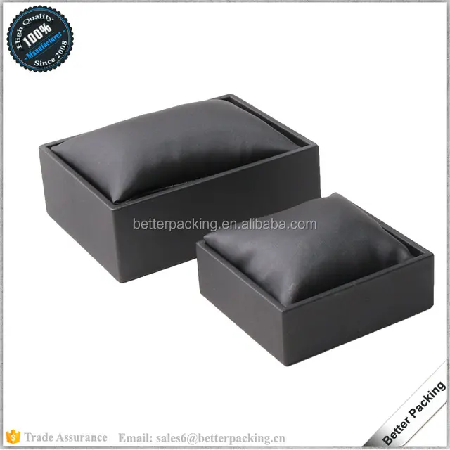 custom pu leather jewelry bangle bracelet display watch pillow