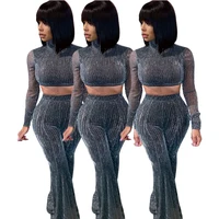 2019 Sexy High Collar Sparkle Long Sleeve Top High Waist Long Pants Bodycon Clubwear Set Women's 2 Piece Outfits
2019 Sexy High Collar Sparkle Long Sleeve Top High Waist Long Pants Bodycon Clubwear Set Women's 2 Piece Outfits