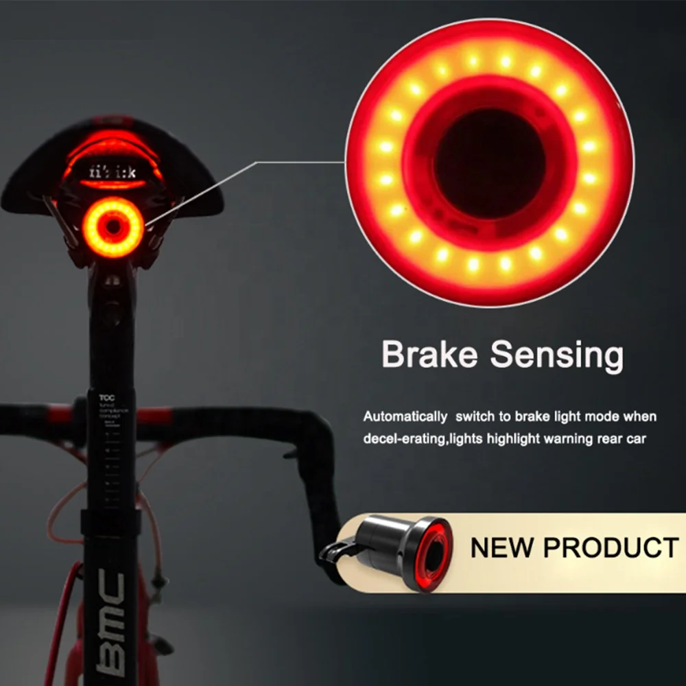 XLITE100 USB Aufladbare wasserdichte smart bike fahrrad bremse hinten schwanz licht