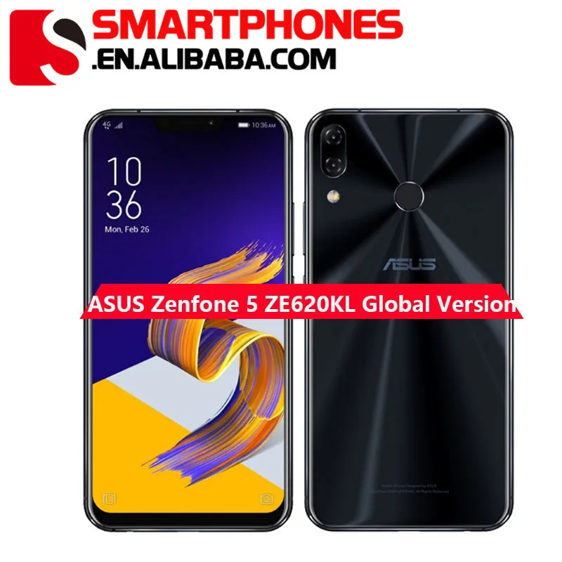 

ASUS Zenfone 5 ZE620KL 4GB+ 64GB Mobile Phone 6.2 19:9 FHD+ Qualcomm Snapdragon 636 3300mAh Battery NFC Android 8.0 Smartphone