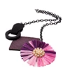 Boho Lafite Flower Big Choker Necklaces Pendants Raffia Sweater Chain Necklace For Women Statement Jewelry