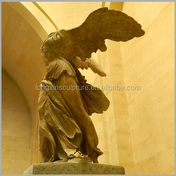 famous nude bronze woman statue winged victory statue