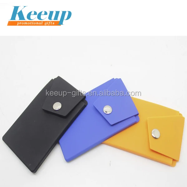 hot promotional gifts multi function silicone phone card sleeves