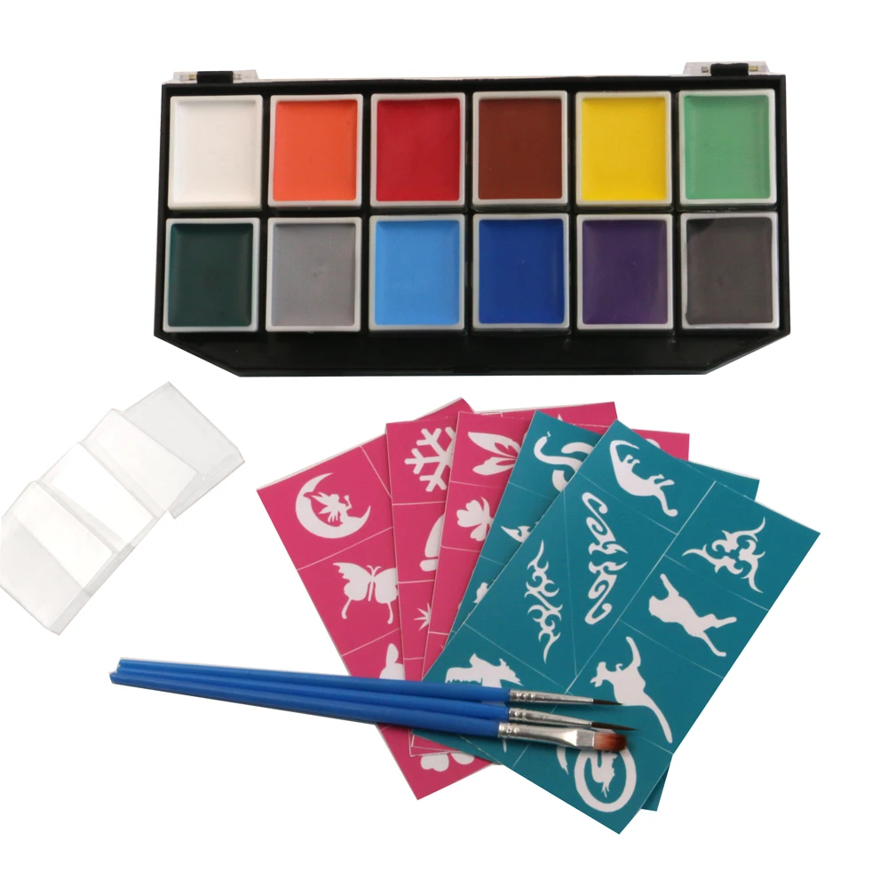 Colorful Face Paint Waterproof Halloween clown face painting set 12 colors neon face paint stencil, 12colors
Colorful Face Paint Waterproof Halloween clown face painting set 12 colors neon face paint stencil, 12colors