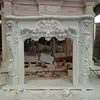 Indoor white marble granite simple granite fireplaces