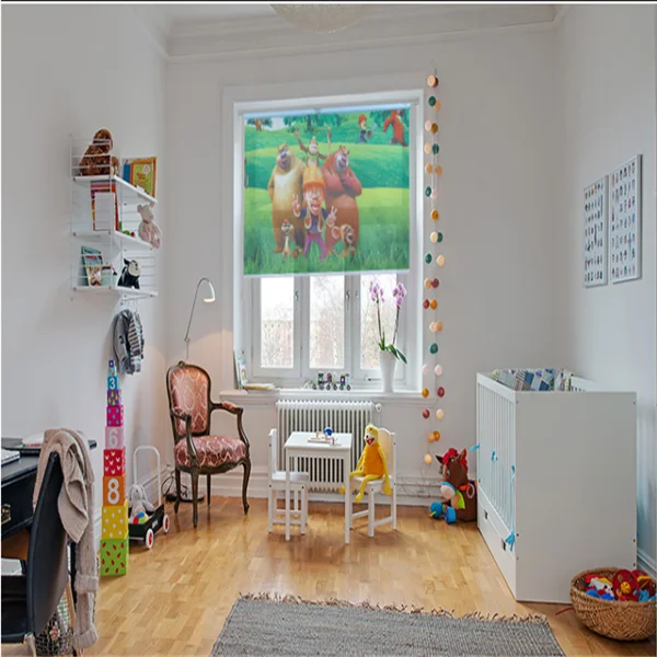 Cartoon Flower Animal Landscape Printed Roller Blinds Custom For Children Room View Roller Blinds For Children Basden Fabric Product Details From