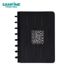 Deboss/emboss logo disk binding refill paper notebooks printing