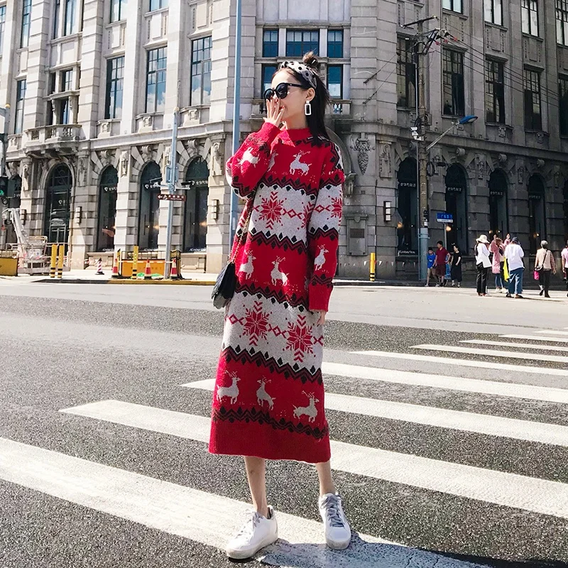 2018 Sweater With Deer Women Led Light Sweater For Christmas Red Knitting Wool Pullover Jumpers Dresses Winter Fashion Oversized
2018 Sweater With Deer Women Led Light Sweater For Christmas Red Knitting Wool Pullover Jumpers Dresses Winter Fashion Oversized
