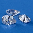 E/F white color synthetic pear moissanite for wedding ring