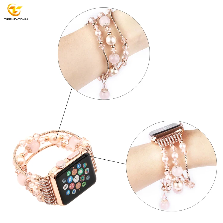 Fashion Pearl Bracelet Replacement Strap quick release For Apple Watch with Adapters
Fashion Pearl Bracelet Replacement Strap quick release For Apple Watch with Adapters