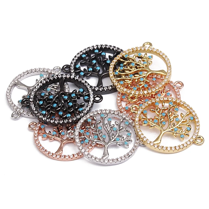 Bulk Necklace Copper Micro Pave Zircon Charms With Zirconia Bracelet Connector Tree Of Life Charms For jewelry Making Supplies
Bulk Necklace Copper Micro Pave Zircon Charms With Zirconia Bracelet Connector Tree Of Life Charms For jewelry Making Supplies