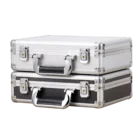 Low price portable hard shell silver aluminum case for airbrush carrying with foam model inside