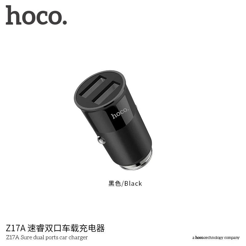 Hoco Z17a Sure Dual Usb Ports Car Charger Multi Usb Port Universal