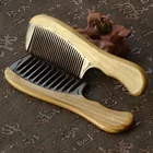 wide tooth hand made wooden horn comb for curl hair