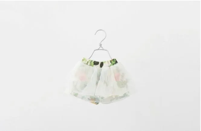 2015 Girls summer lace print gauze shorts ,lace girls shorts , 5pcs/lot CGF02