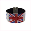 Hip Hop UK Flag cloth Hand Belt bracelet With Fully Rhinestone