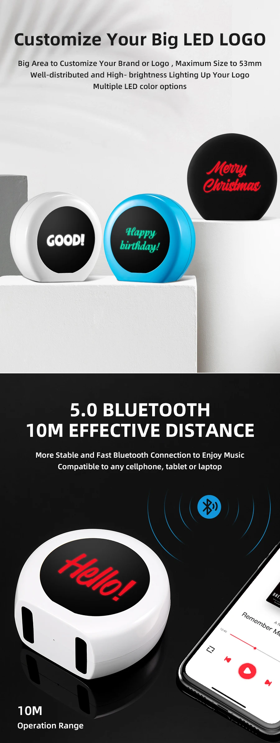 promotion Best Price Quality Bt Blue Tooth Music Speakers Rechargeable Home Bluetooth Portable Wireless Mini Speaker With Light - ANKUX.COM