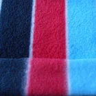 New design brushed tricot 100% polyester stripe polar fleece fabric