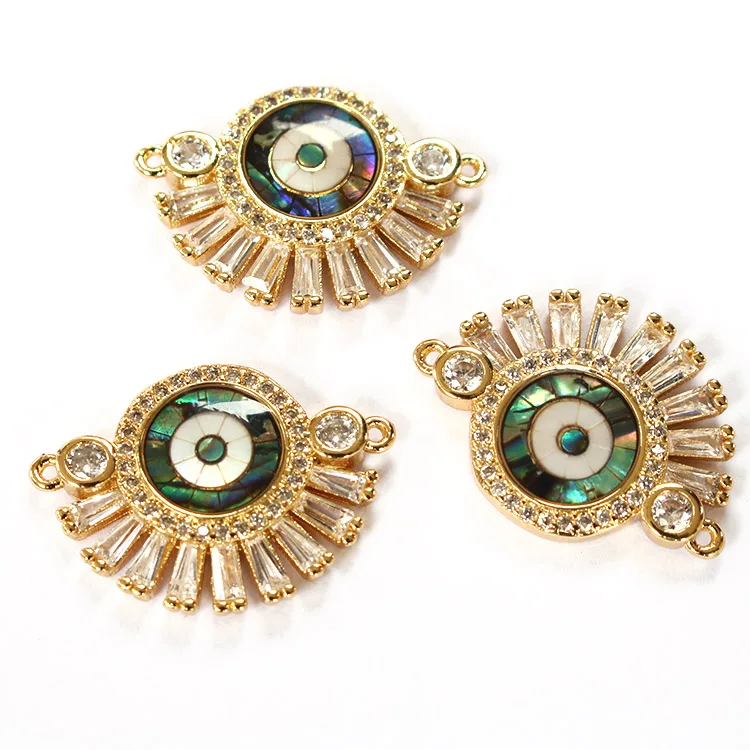 CZ7539 New Cubic Zirconia Eye Connectors,Diamond CZ Micro Abalone Shell Pave Eye Charm Connectors
CZ7539 New Cubic Zirconia Eye Connectors,Diamond CZ Micro Abalone Shell Pave Eye Charm Connectors