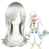 wholesale 55CM silver medium anime Nabari no Ou Kurookano Shijima party synthetic cosplay male wig