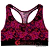 Women athlete racerback sports bras custom logo print bulk patterns dri fit tops bra support sports bra for ladies