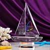 Sailboat Crystal Glass Trophy Awards Decoration for Office Table