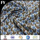 High end quality custom digital printed cotton spandex poplin fabric