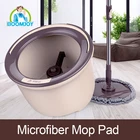 BOOMJOY STAINLESS STEEL BUCKET MICROFIBER ROTATING SPIN CLEANING MOP
