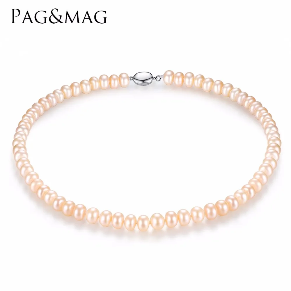 PAG&MAG Wholesale Real 925 Sterling Silver Choker Exquisite 8-9mm Marginal Natural Pearl Beaded Necklace For Women Party Gift
PAG&MAG Wholesale Real 925 Sterling Silver Choker Exquisite 8-9mm Marginal Natural Pearl Beaded Necklace For Women Party Gift